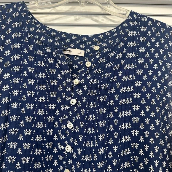 Sonoma Navy and White Sleeveless Dress - Picture 2 of 4